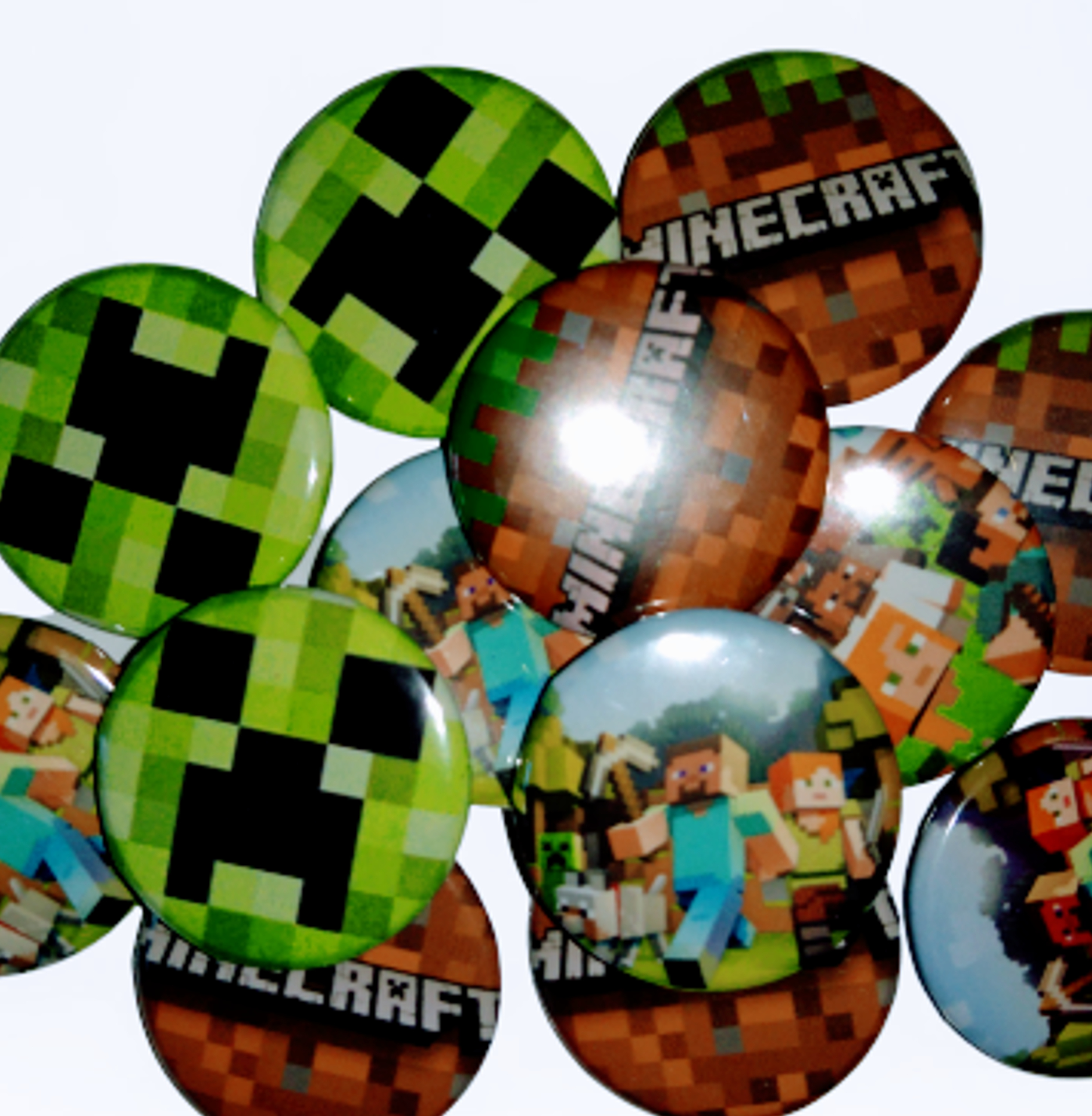 magneti personalizzabili regalini fine festa compleanno bambini minecraft