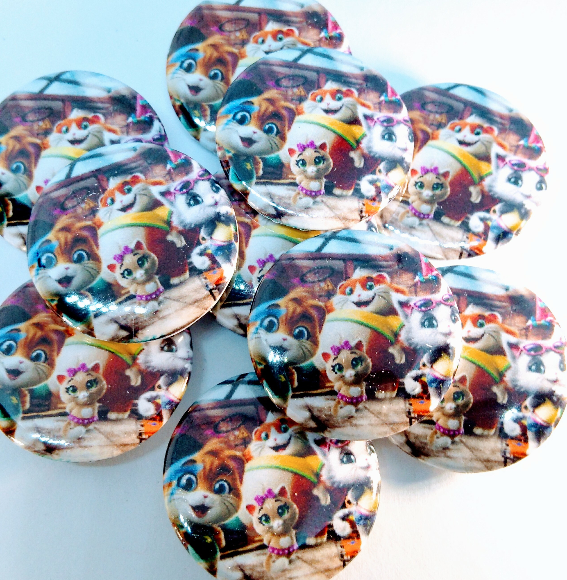 magneti personalizzabili regalini fine festa compleanno bambini 44 gatti