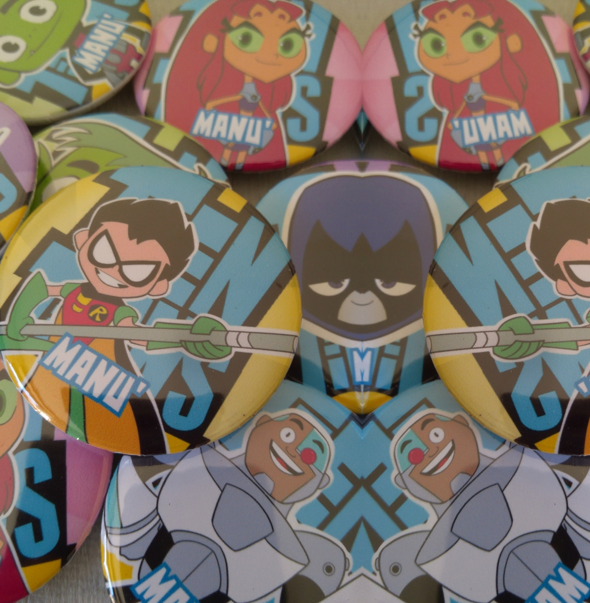spille personalizzabili regalini fine festa compleanno bambini teen titans go