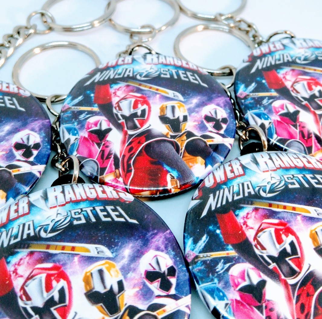 portachiavi zaino scuola personalizzati personalizzabili regalini fine festa compleanno a tema power rangers