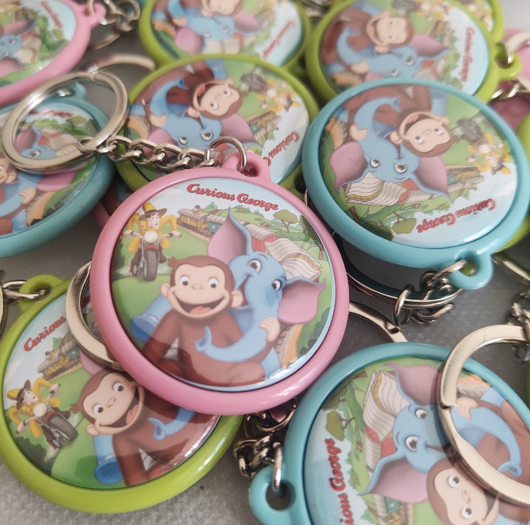 portachiavi zaino scuola personalizzati personalizzabili regalini fine festa compleanno a tema scimmietta curioso george