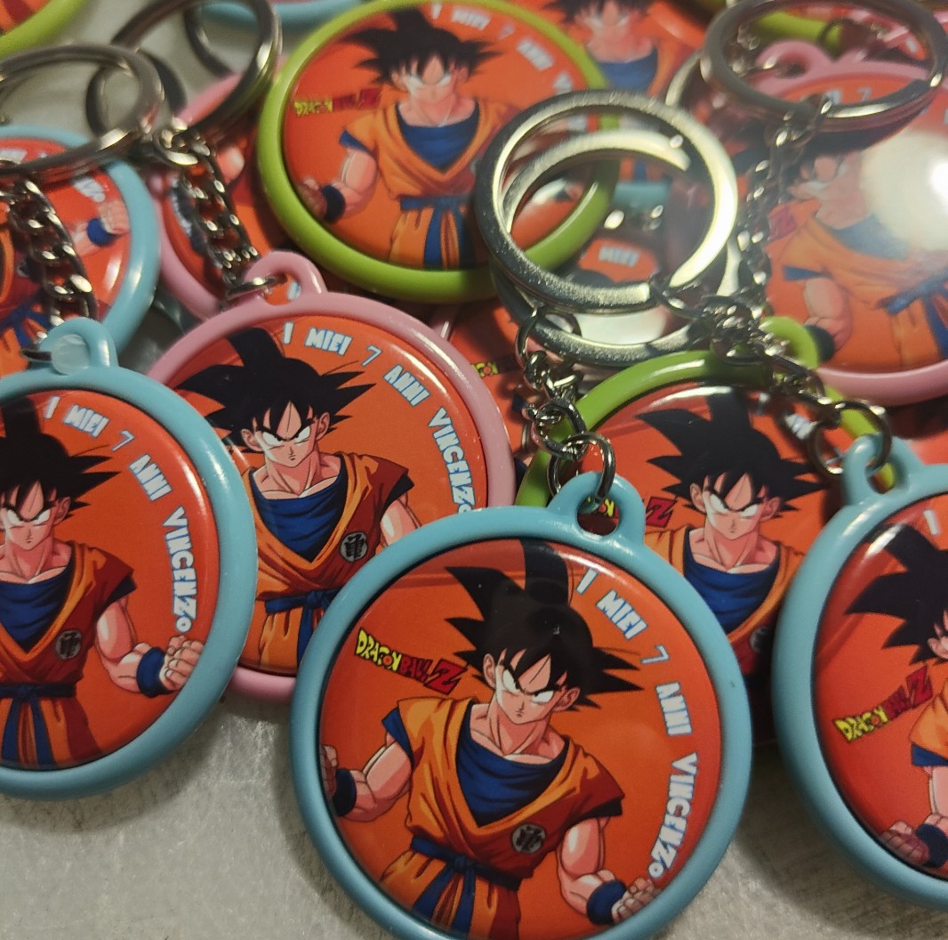 portachiavi zaino scuola personalizzati personalizzabili regalini fine festa compleanno a tema dragon ball