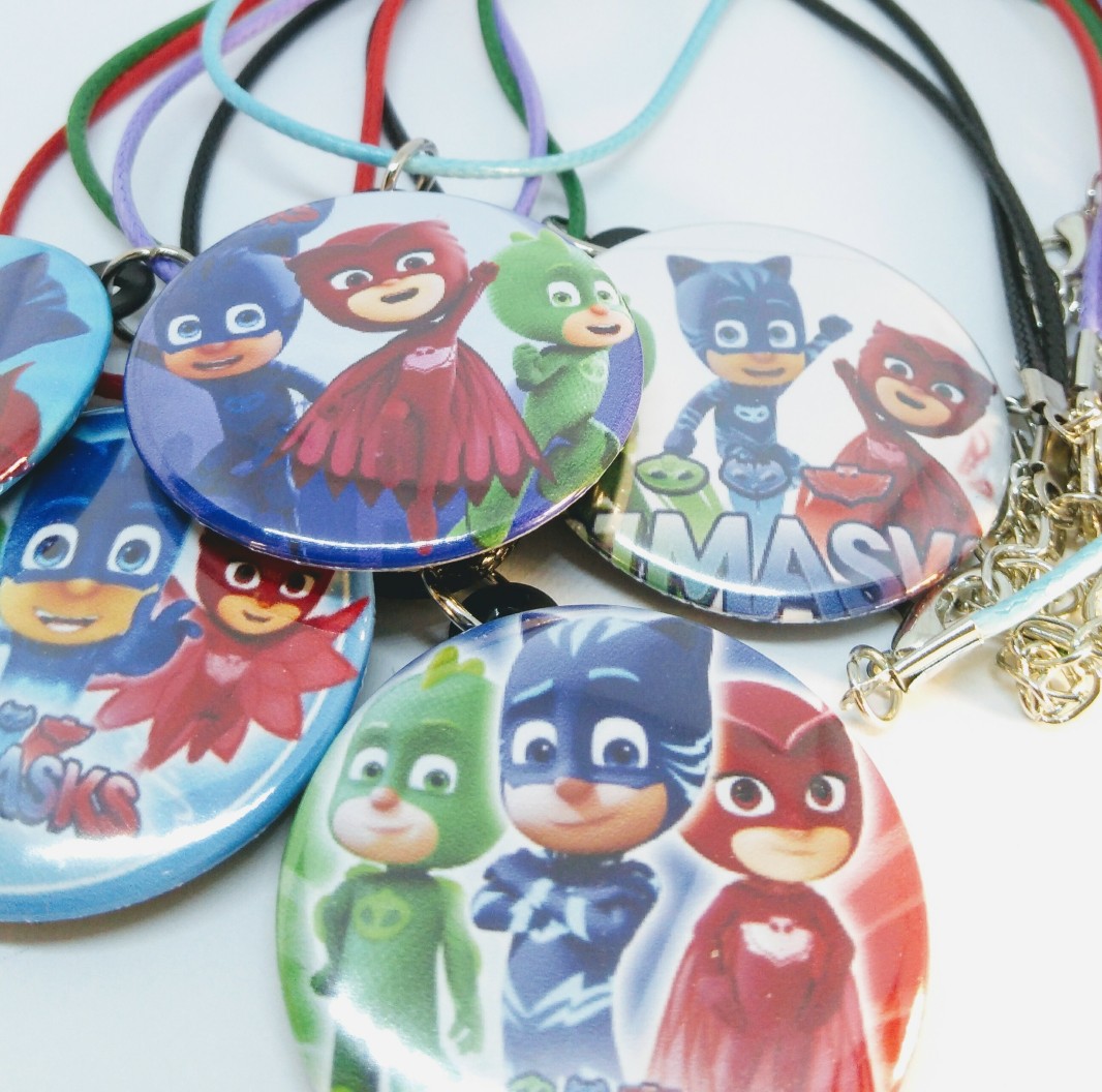 Collane ciondolo personalizzabile regalini fine festa a tema pj masks