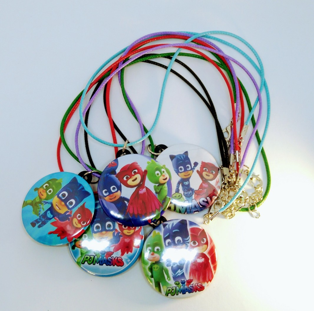 Collane ciondolo personalizzabile regalini fine festa a tema pj masks