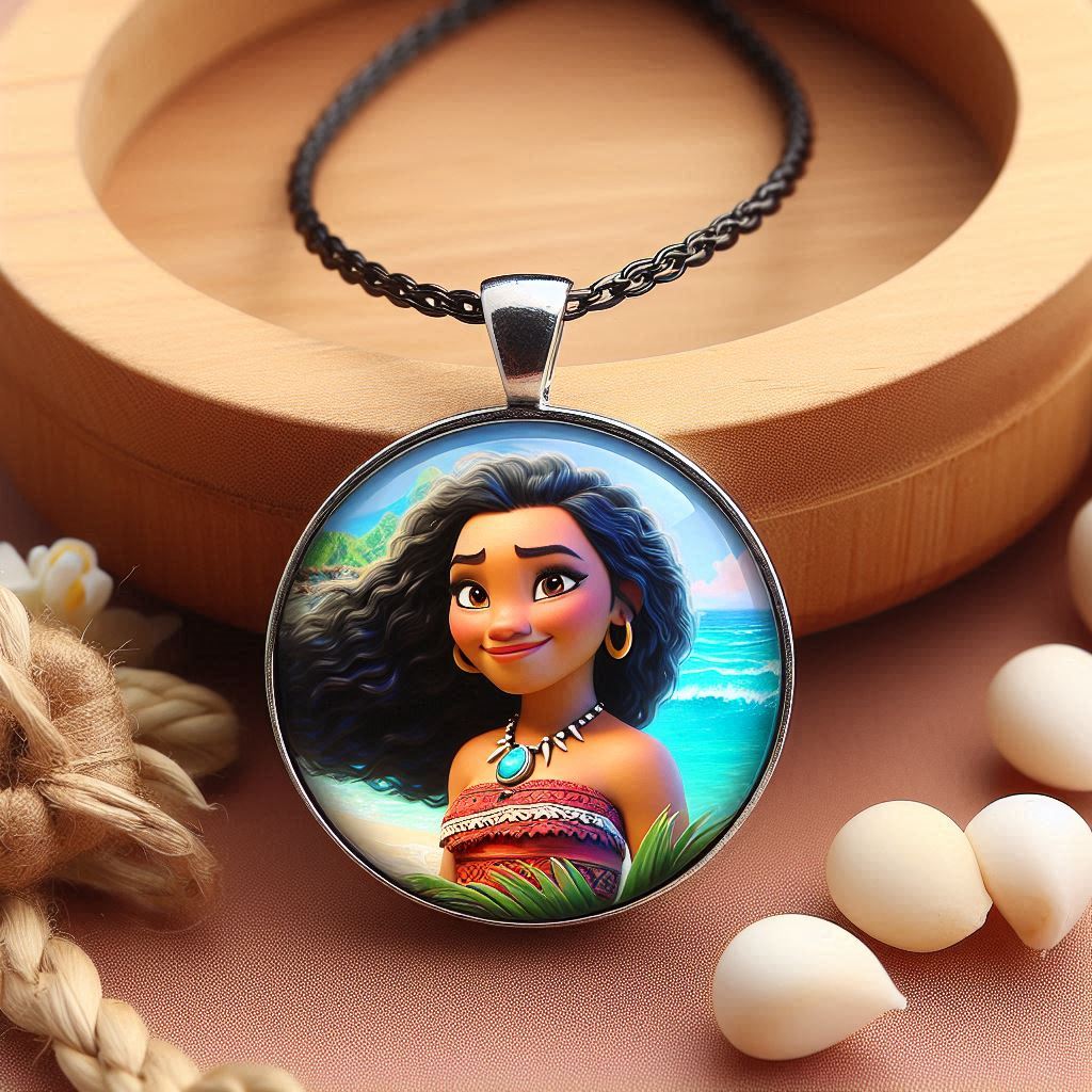 Collanine ciondolo cabochon personalizzabili regalini festa vaiana moana oceania disney