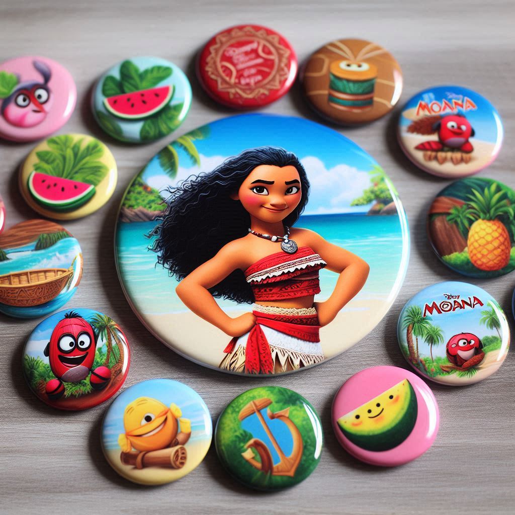 magneti calamite frigo vaiana moana oceania disney personalizzate gadget regalini pensierini fine festa compleanno