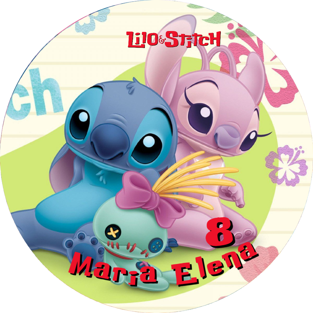 adesivi sagomati lilo stitch angel personalizza piatti bicchieri tovaglia festa di compleanno a tema