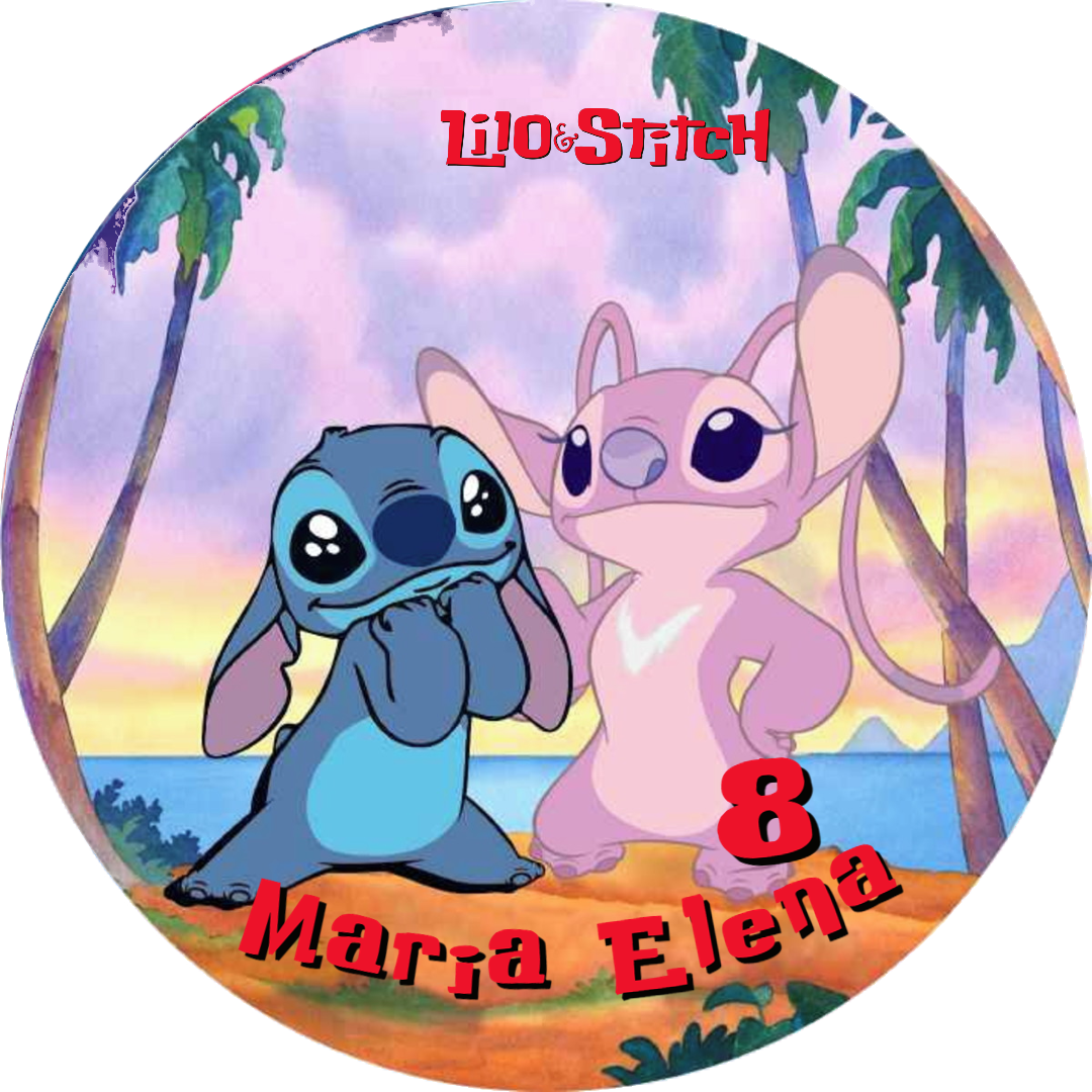 adesivi sagomati lilo stitch angel personalizza piatti bicchieri tovaglia festa di compleanno a tema