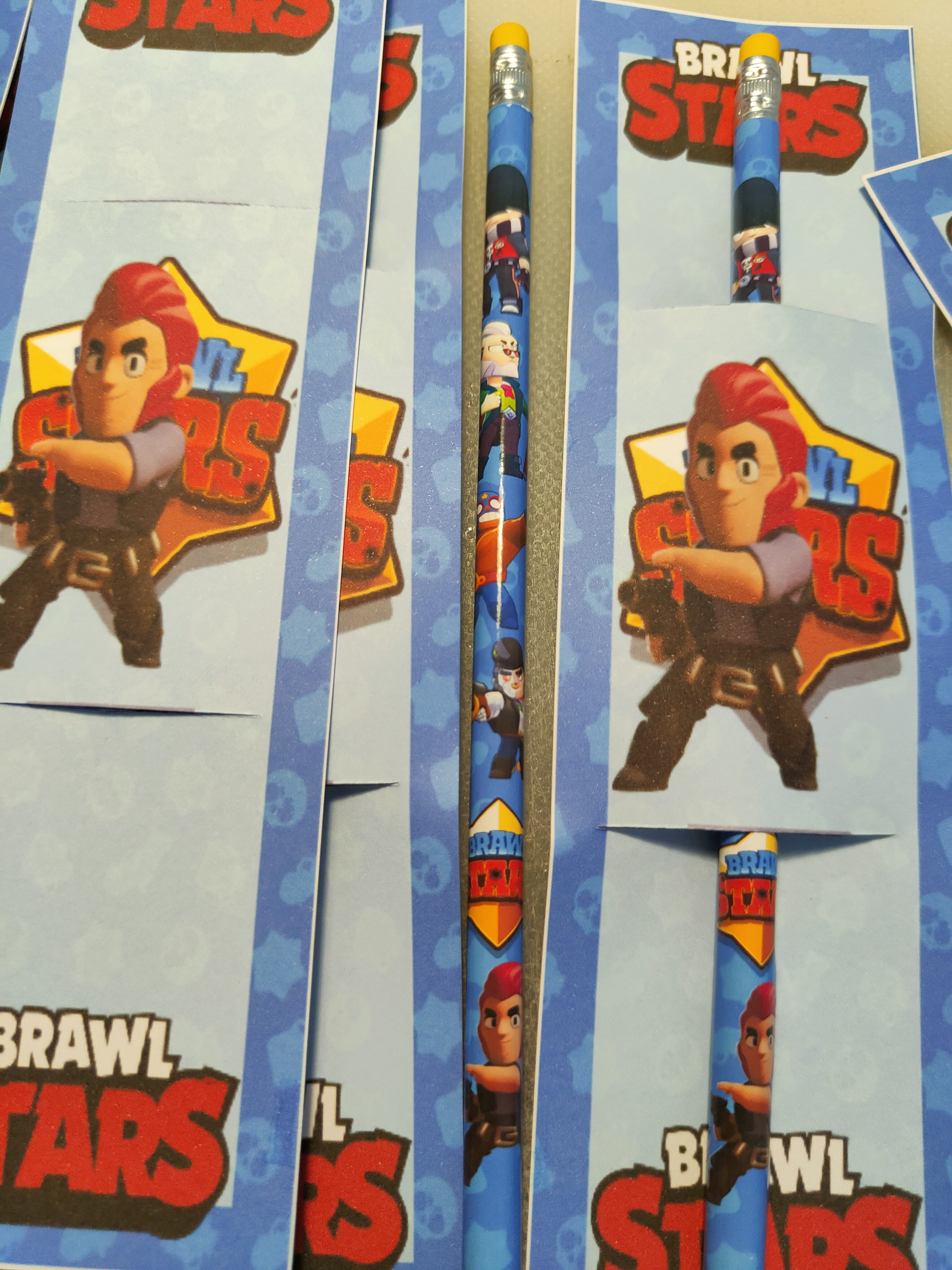 Matite segnaposto personalizzate con nome regali fine festa brawl stars