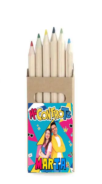 set matite colorate personalizzate regalini fine festa compleanno me contro te