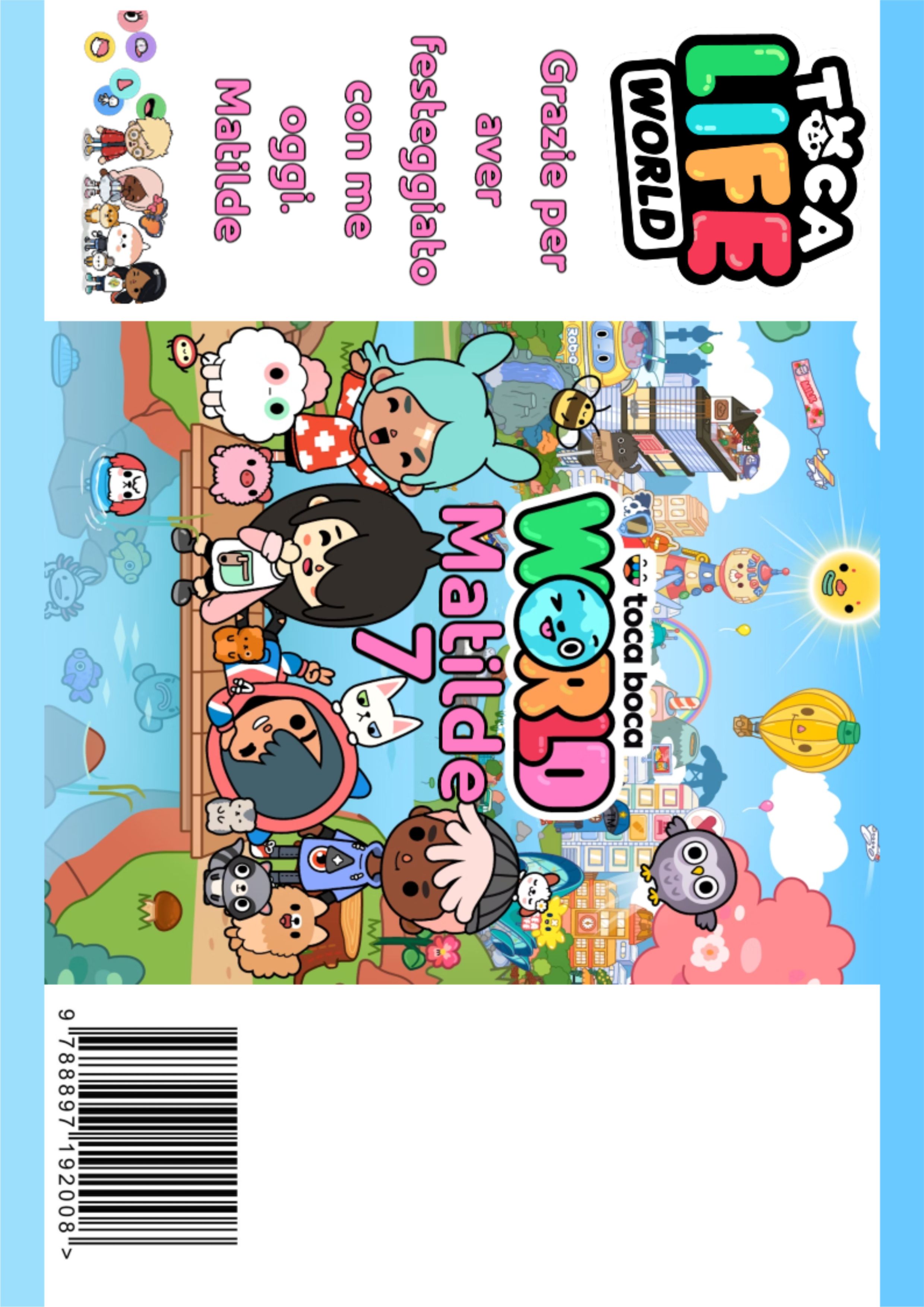 toca boca world incarti buste sacchetti bustina per regalini fine festa personalizza compleanno personalizzate festa compleanno