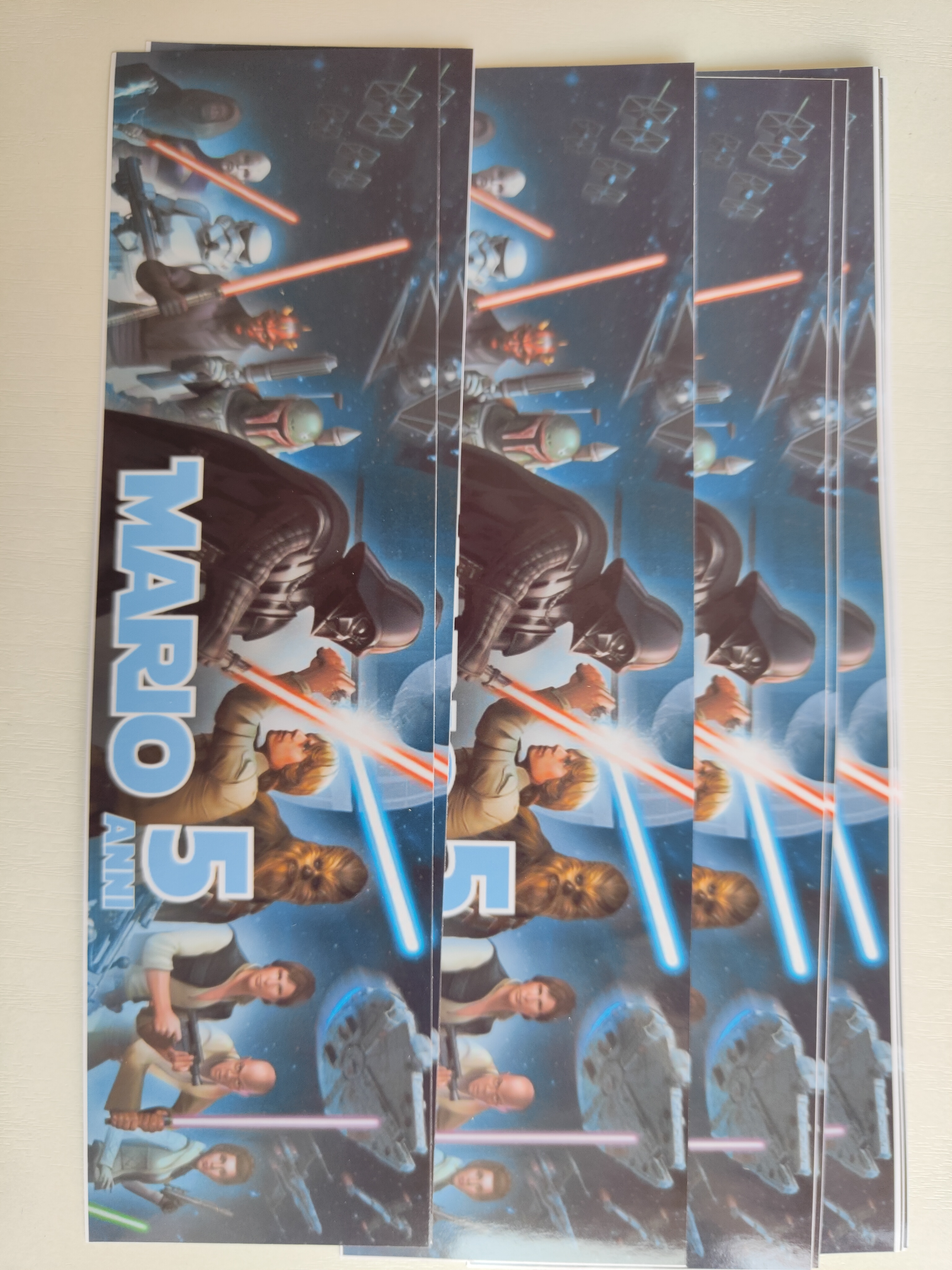 etichette adesivi bottiglia acqua grande piccola personalizzate addobbi decorazioni festa compleanno star wars
