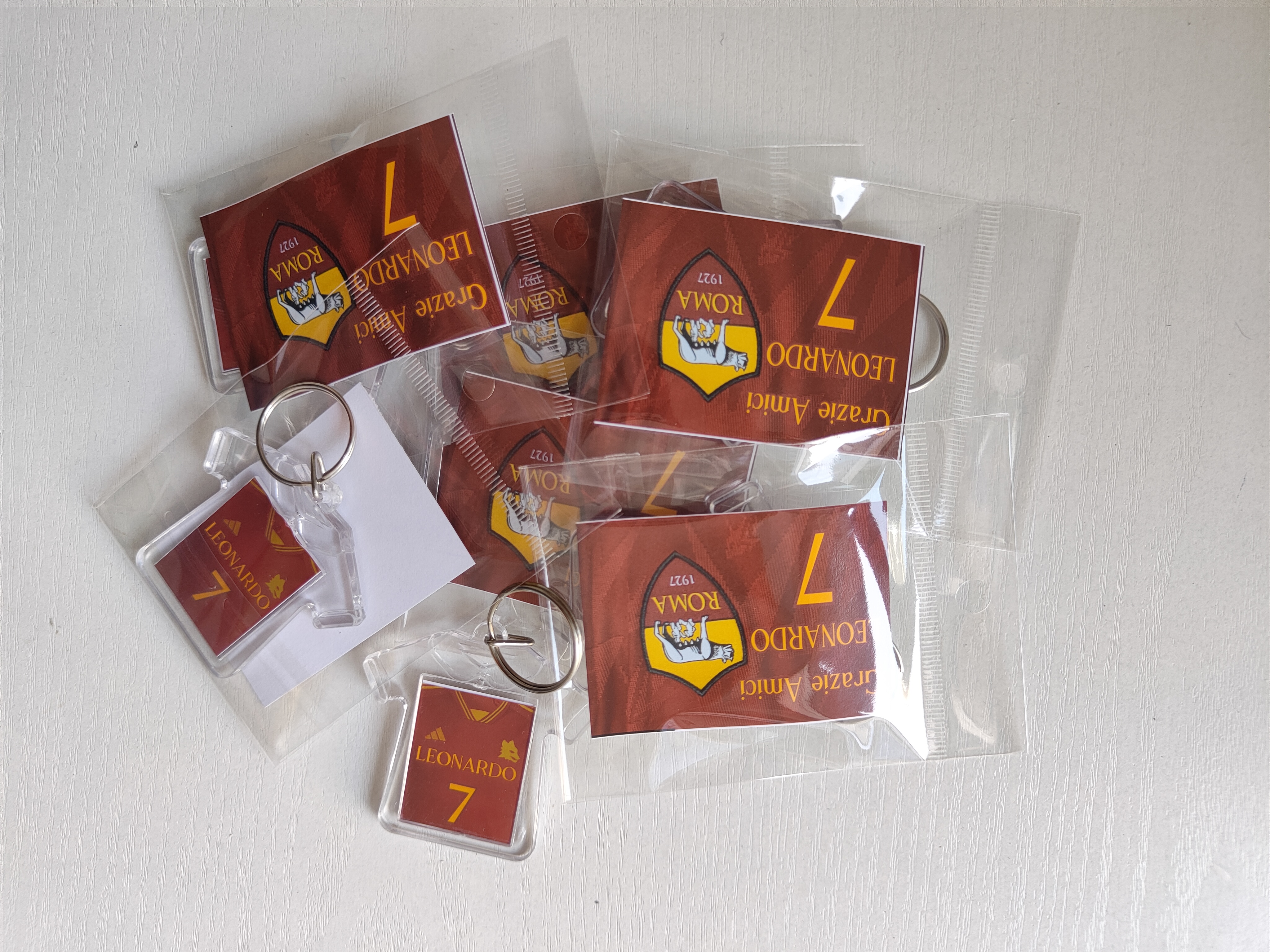Portachiavi Maglia Calcio as roma Personalizza gadget Compleanno