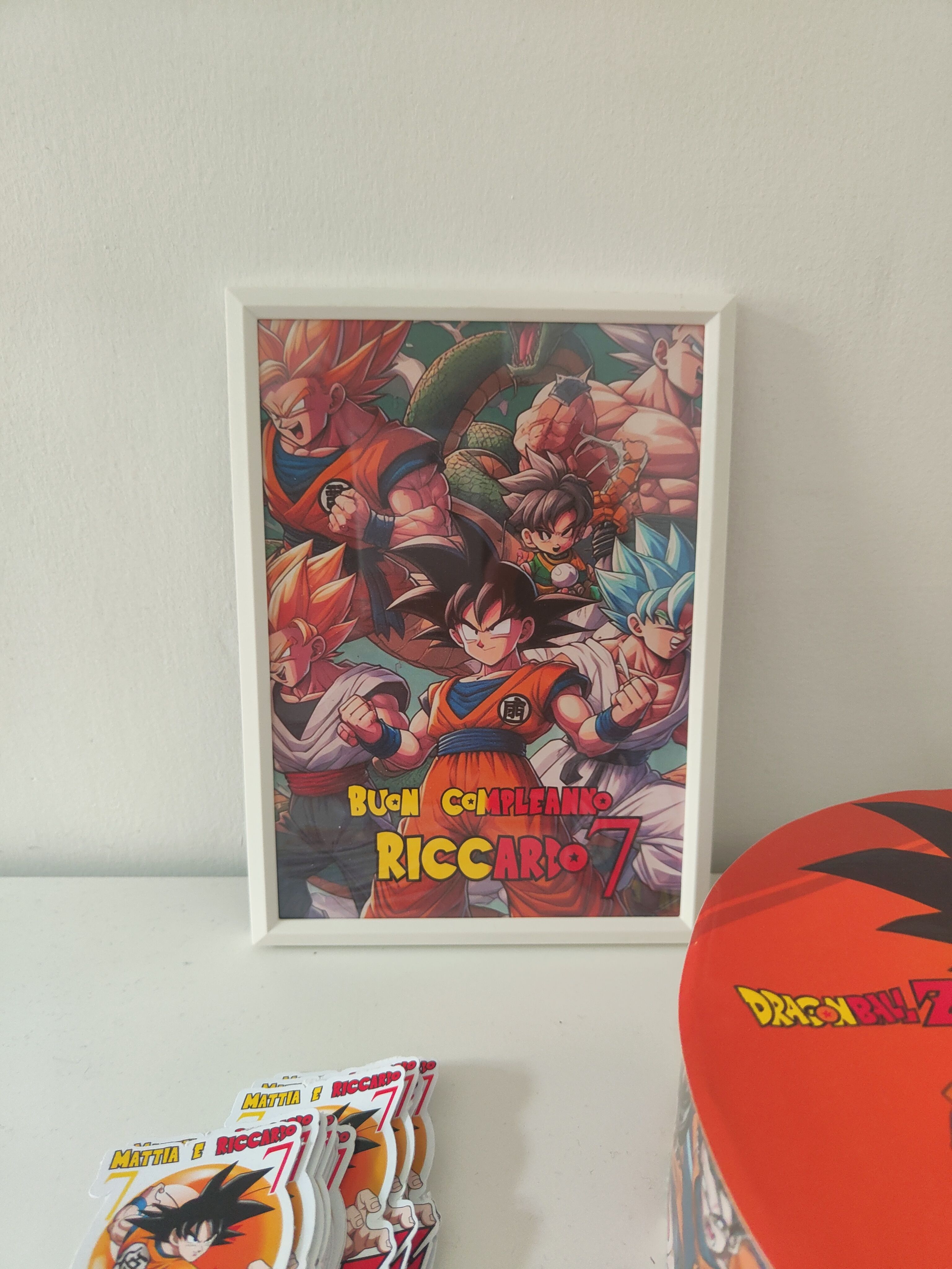 Quadri Quadretti Dragon Ball decora centro tavola kit festa