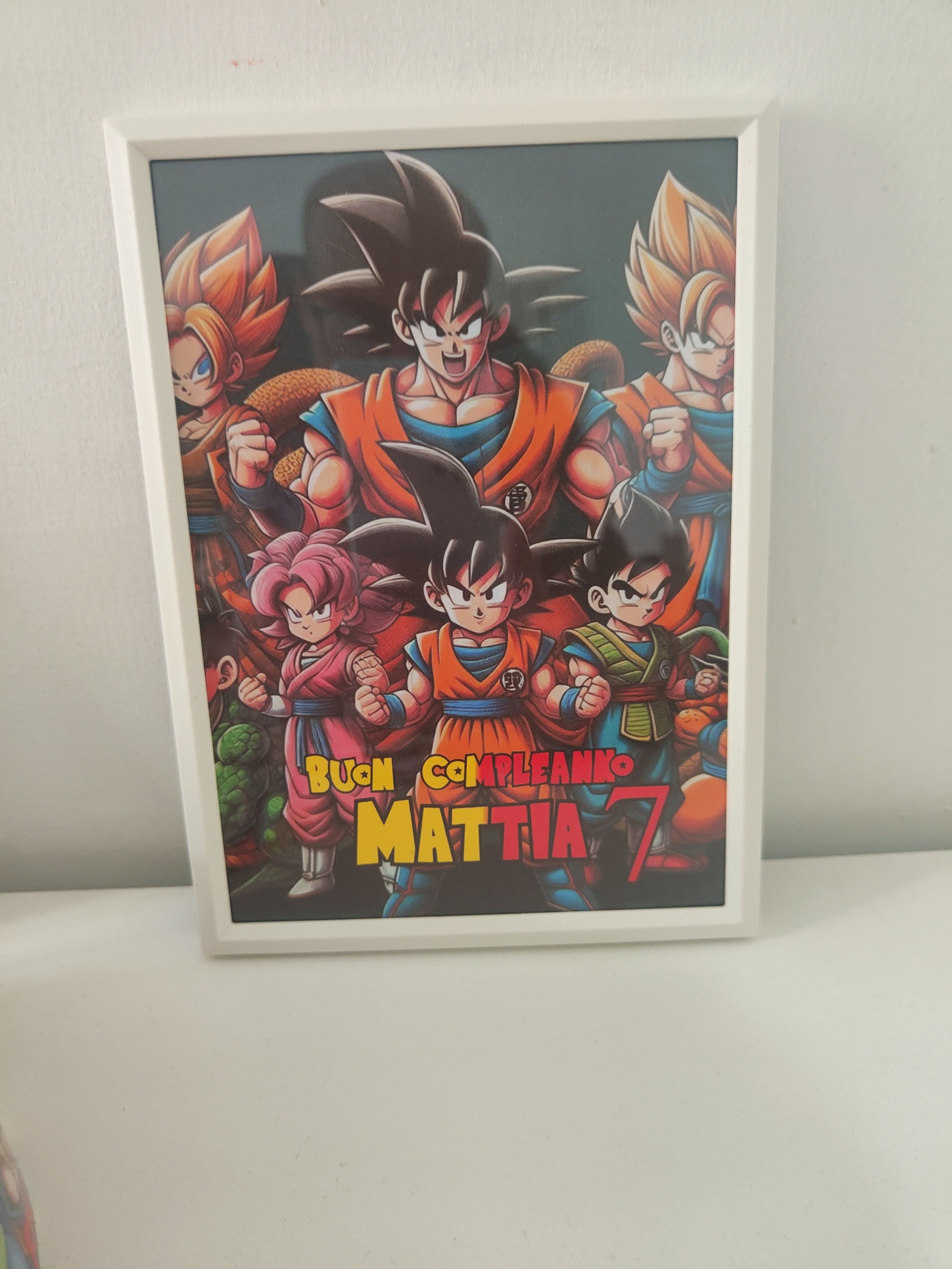 Quadri Quadretti Dragon Ball decora centro tavola kit festa