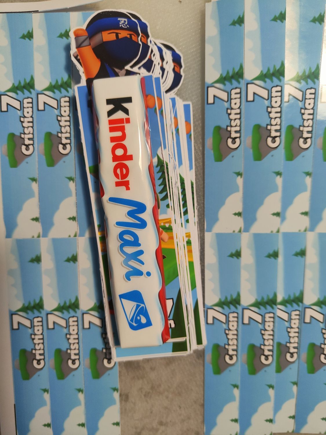 Segnaposto barrette Kinder Stumble Guys personalizza festa