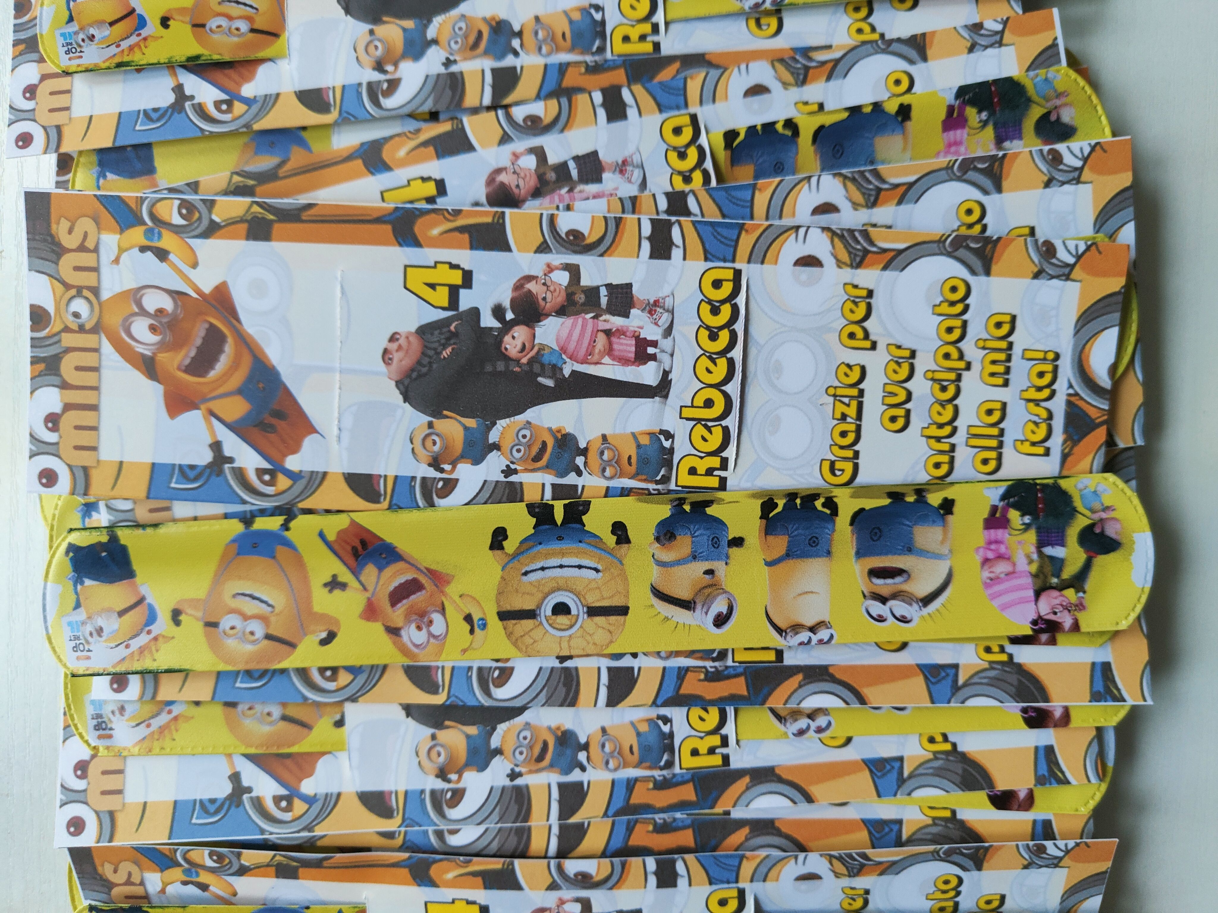 braccialetti Slap Minions personalizza regalini fine festa