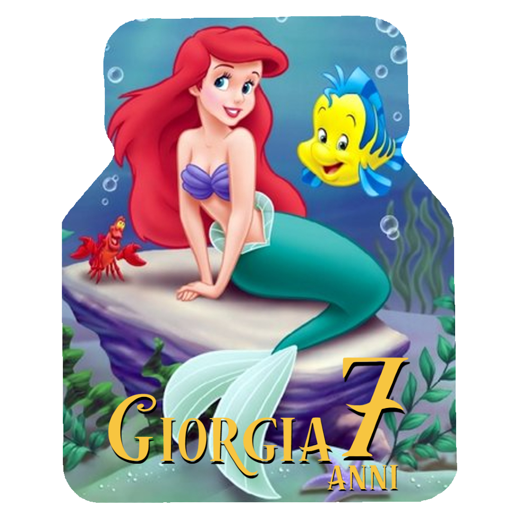 adesivi e scatoline nutellina mini nutella piccola vaschettina ariel la sirenetta personalizza festa ciompleanno