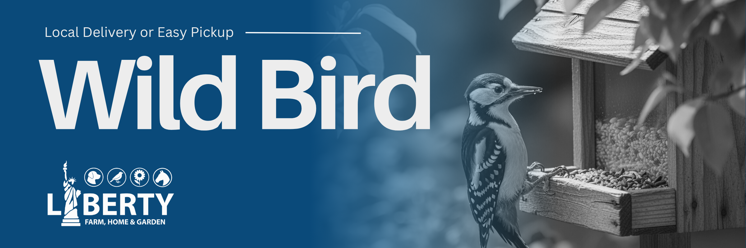 Wild bird seed category image featuring cardinals and finches — Liberty Farm & Garden Galion OH