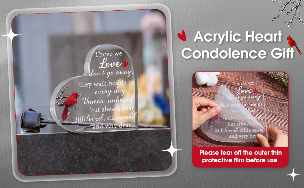 Acrylic Heart Memorial