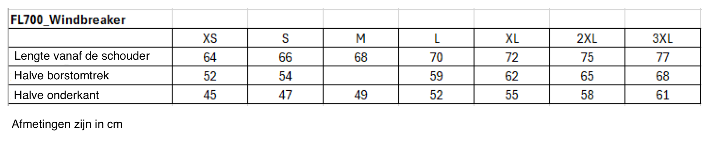 Shop 1 maattabel FL700 png