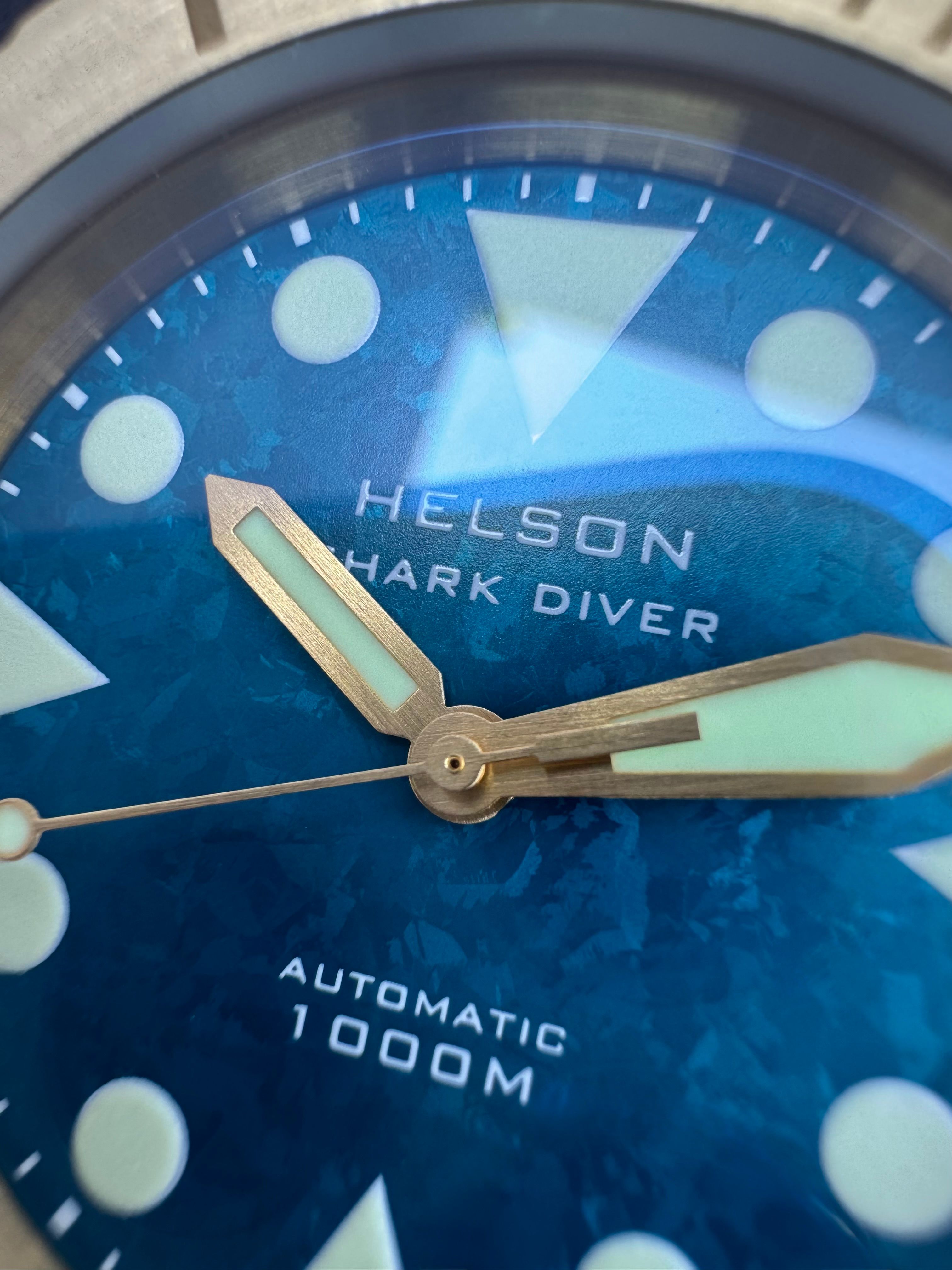Shark Diver 45 Brass Teal Crystallized Titanium