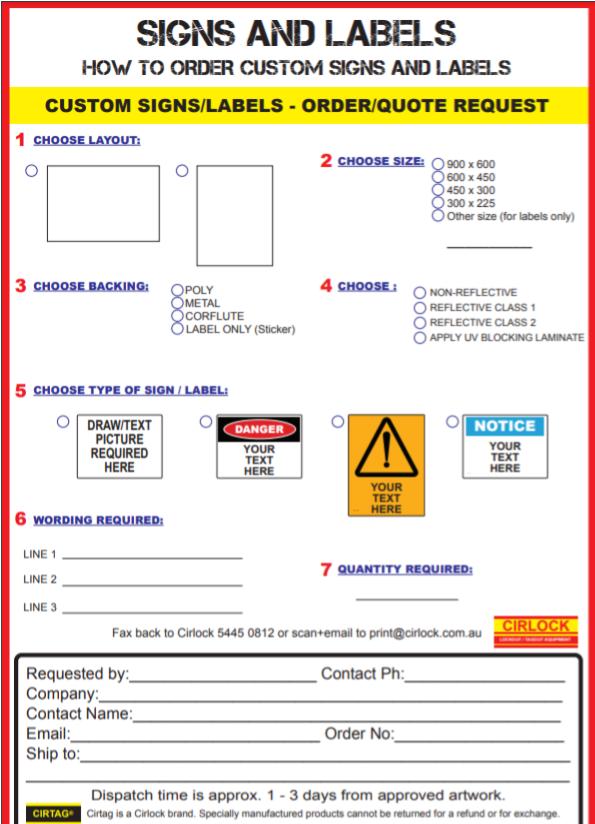 Custom Signs & Labels