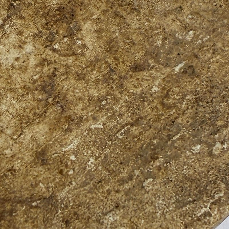 Macromagnification close up photograph of the sacred powder content and features of the rear face of the amulet