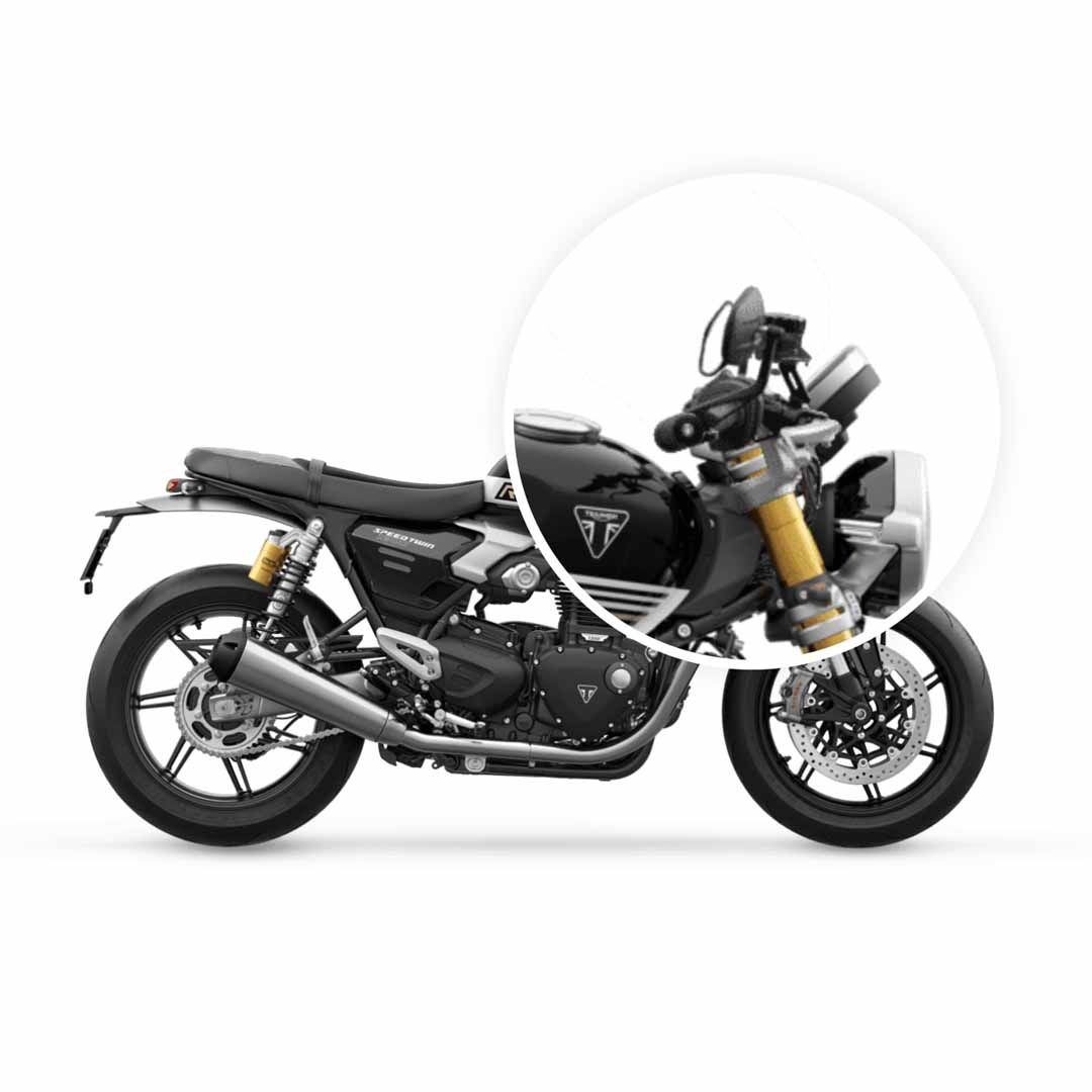 Installed On Bike: Triumph Speed Twin 1200 RS Low Handlebars Heated Grip Kit - A9638845