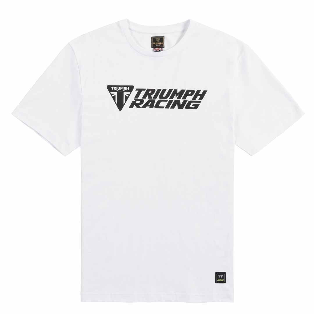 Triumph Racing White Crew Neck Tee Shirt - MTSS25118