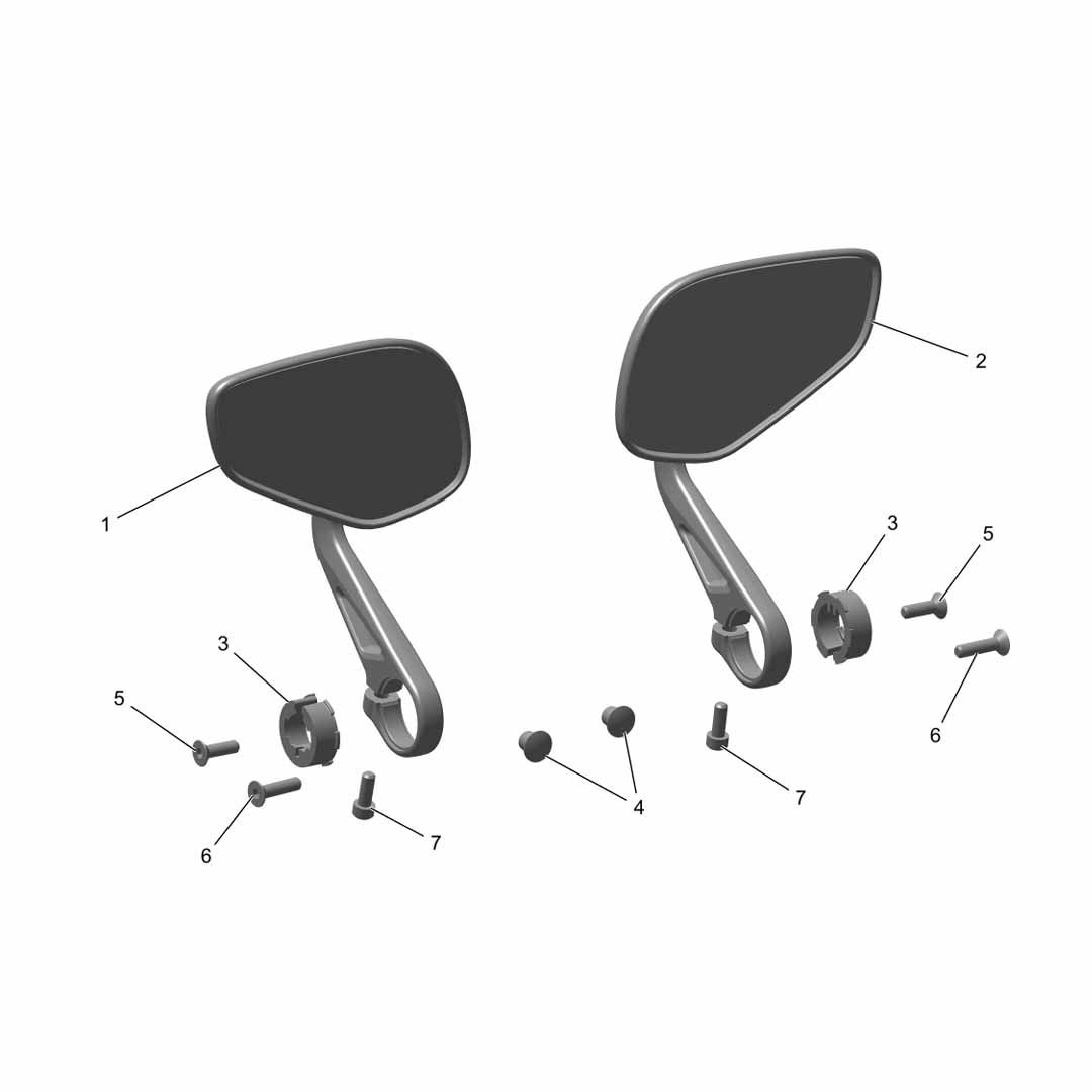 What's In The Box: Triumph Trident 660 Speed Triple 1200 RS Sports Bar End Mirrors - A9630851