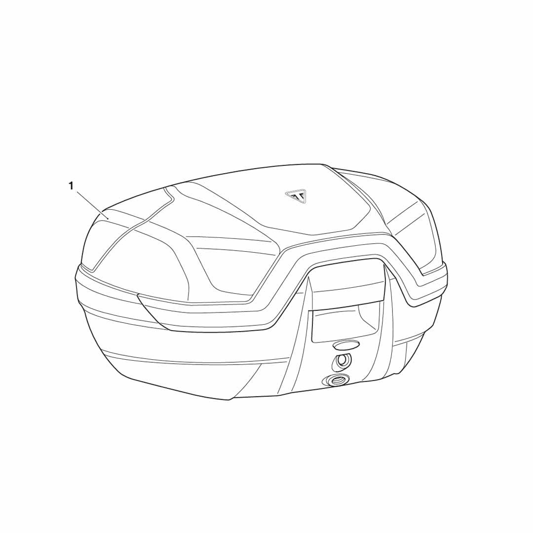 What's In The Box: Triumph Tiger Sport 660 800 Twin Helmet Top Box - A9500894