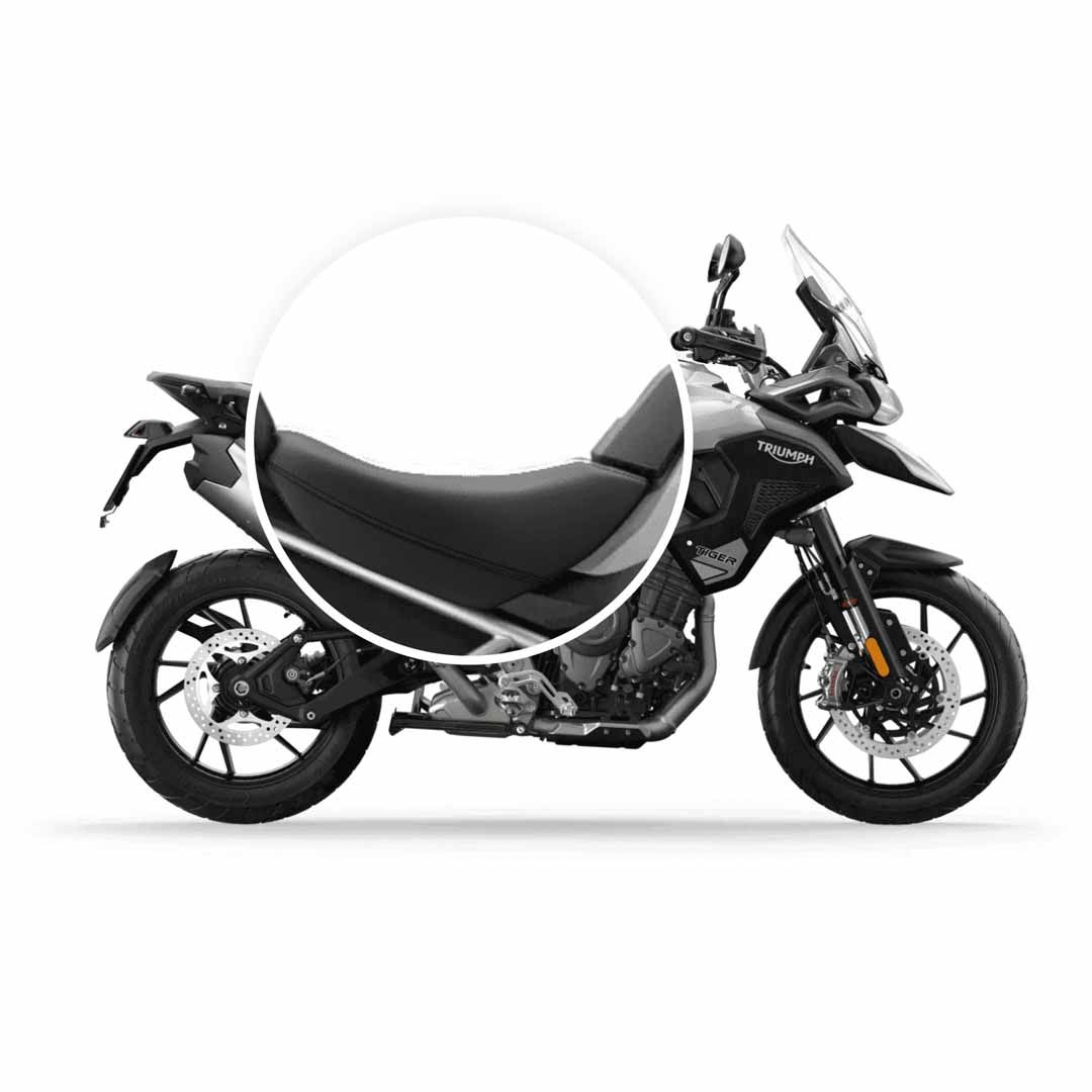 Installed on Bike: Triumph Tiger 1200 Heated Rider Low Seat - A9701462