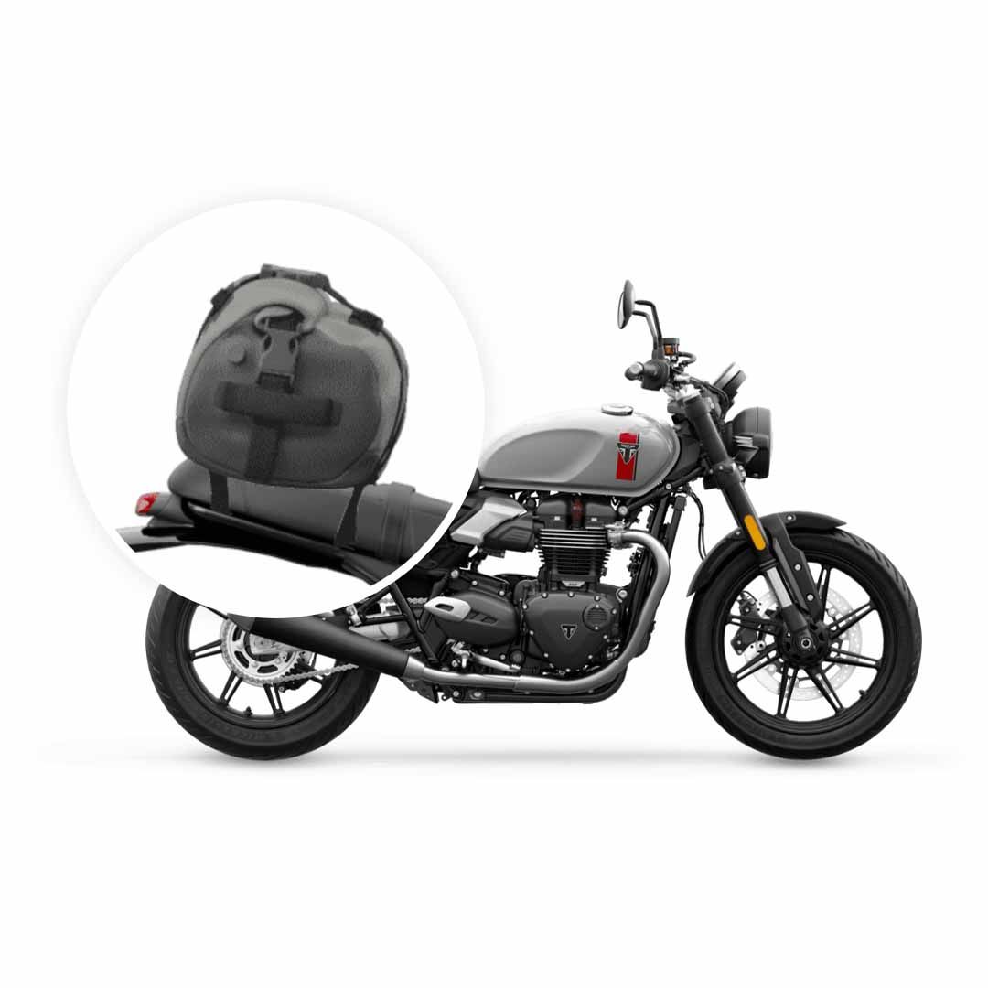 Installed Triumph Speed 900 Waterproof 30L Roll Bag Luggage MPN A9518042