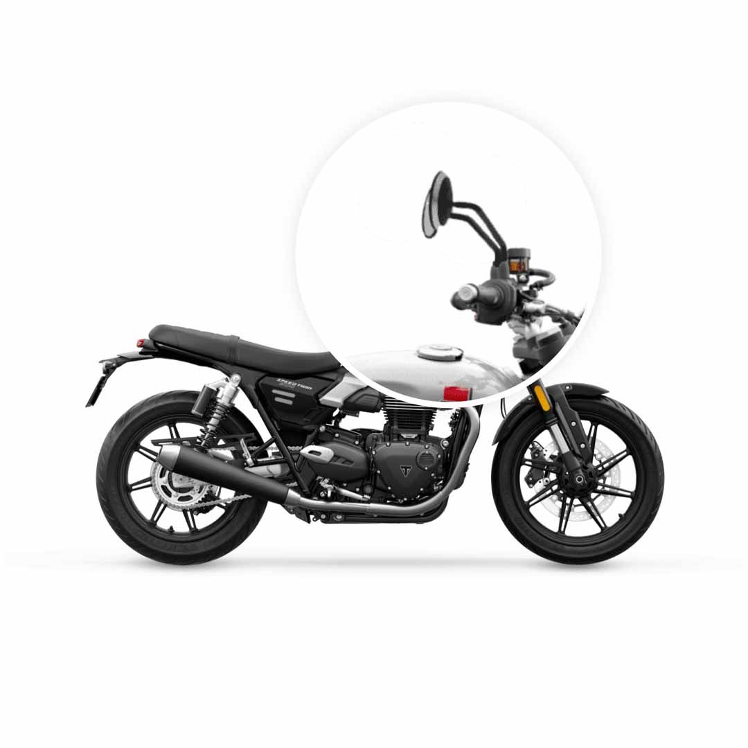Triumph Speed Twin 900 Machined Stem Black Mirrors - A9638348