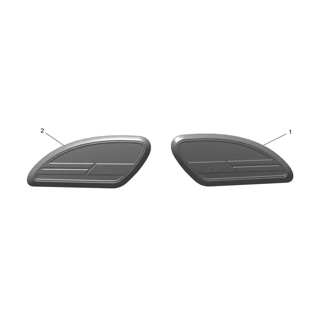 What's In The Box: Triumph Speed Twin 900 Rubber Self-adhesive Knee Pad Kit - A9798072