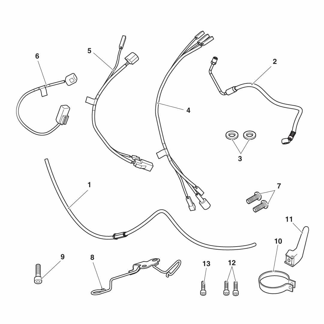 What's In The Box: Triumph Speedmaster High Bars Cable Kit - A9630556