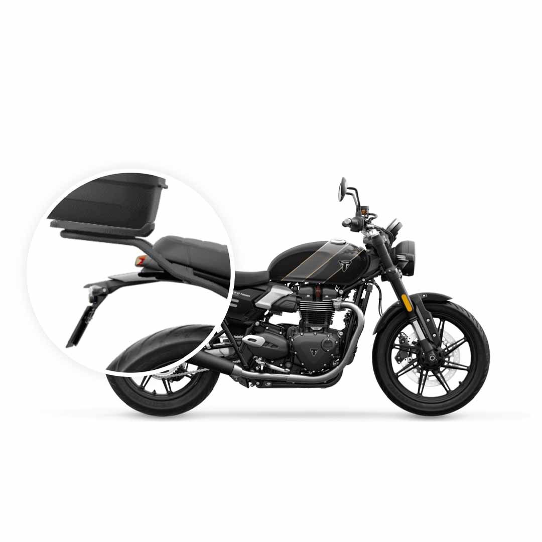 Installed Triumph Speed Twin 900 Top Box Mounting Rack - A9758370