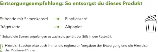 Sprout Werbeartikel Entsorgung