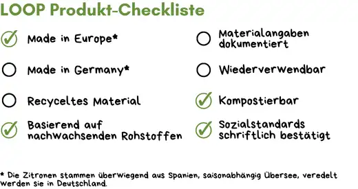 Zitrone Werbeartikel Checkliste