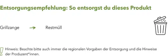 Grillzange Werbeartikel Entsorgung