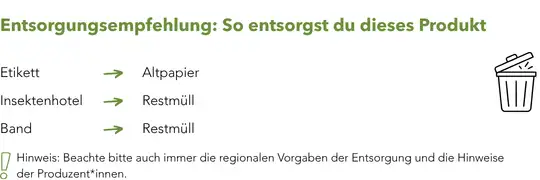 Insektenhotel Werbeartikel Entsorgung