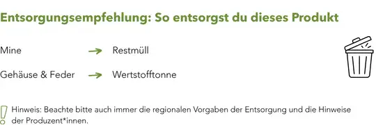 Kugelschreiber Werbeartikel Entsorgung