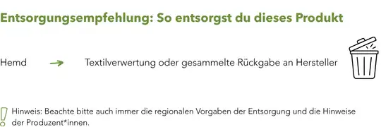 Hemd Werbeartikel Entsorgung
