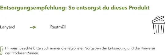 Entsorgung Lanyard