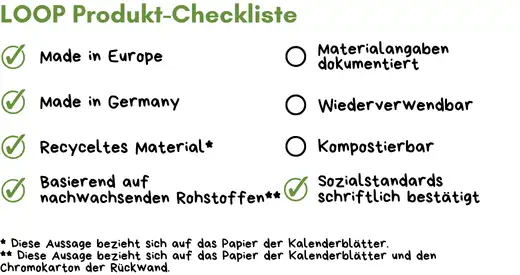 Kalender Werbeartikel Checkliste