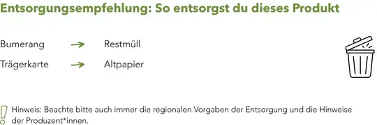 Entsorgung Bumerang Werbeartikel