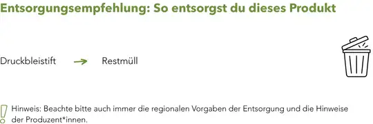 Entsorgung Werbeartikel Durckbleistift
