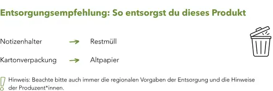 Entsorgung Werbeartikel Notizenhalter