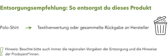 Polo-Shirt Werbeartikel Entsorgung